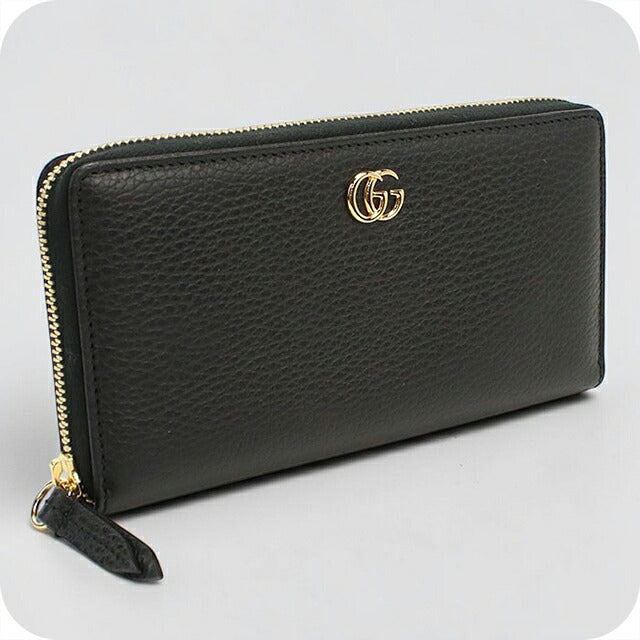 グッチ 長財布ラウンドファスナー レディース ブランド GUCCI ダブルG  レザー 456117 ブラック USDGU118982011