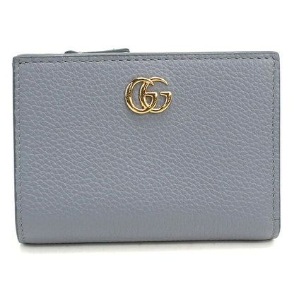 グッチ 二つ折り財布 二折財布 コンパクト レディース ブランド GUCCI ダブルG バイカラー スモールウォレット レザー 772738 ブルー USDGU118983011