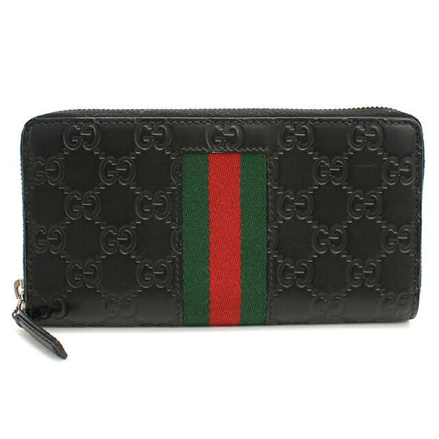 グッチ 長財布ラウンドファスナー メンズ ブランド GUCCI グッチシマ シェリー  レザー 408831 ブラック USDGU119286011