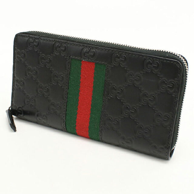 グッチ 長財布ラウンドファスナー メンズ ブランド GUCCI グッチシマ シェリー  レザー 408831 ブラック USDGU119286011