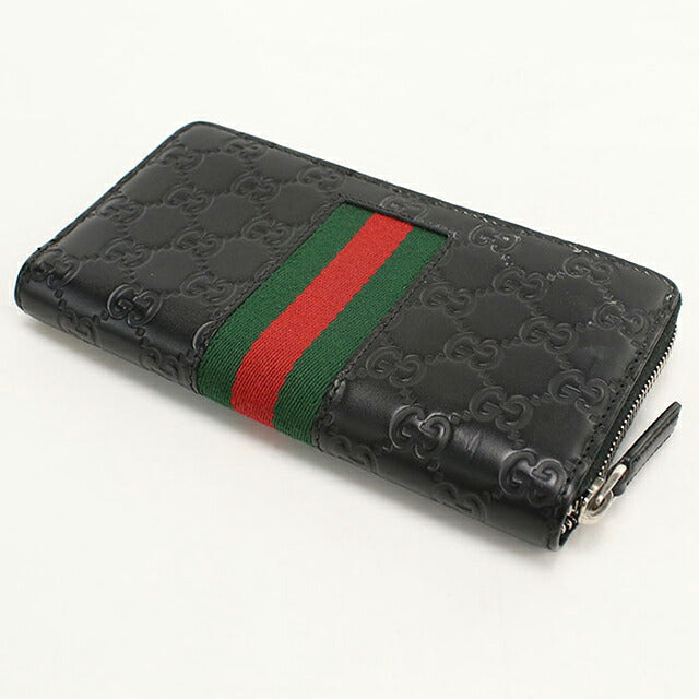 グッチ 長財布ラウンドファスナー メンズ ブランド GUCCI グッチシマ シェリー  レザー 408831 ブラック USDGU119286011