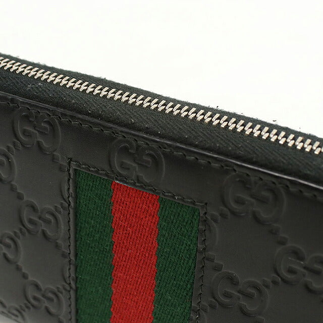 グッチ 長財布ラウンドファスナー メンズ ブランド GUCCI グッチシマ シェリー  レザー 408831 ブラック USDGU119286011