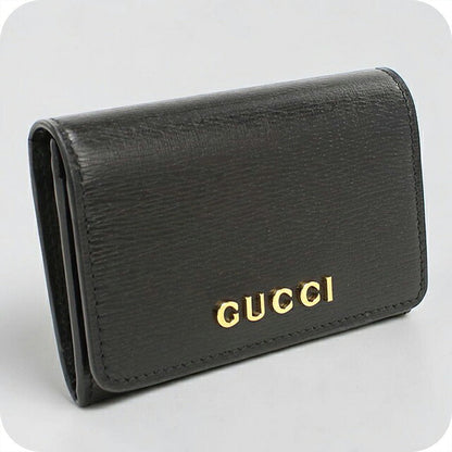 グッチ 名刺入れ レディース ブランド GUCCI スクリプト カードケース レザー 790101 ブラック USDGU119340011