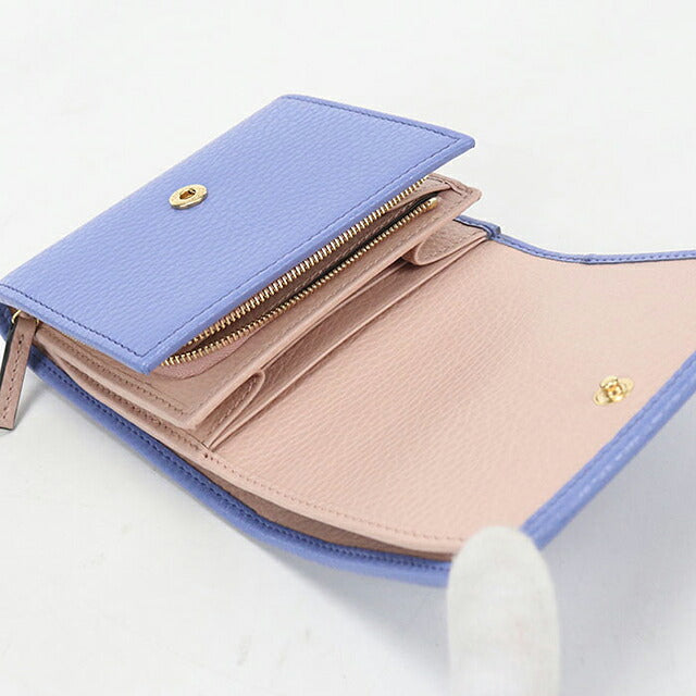 中古 グッチ 二つ折り財布 二折財布 コンパクト レディース ブランド GUCCI ダブルG バイカラー スモールウォレット レザー 598587 CAAAR 5241 USDGU119435011