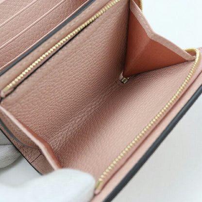 中古 グッチ 二つ折り財布 二折財布 コンパクト レディース ブランド GUCCI ホースビット  レザー 745981 ピンク USDGU119509011