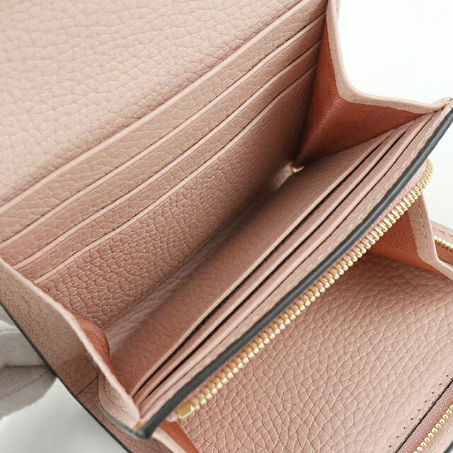 中古 グッチ 二つ折り財布 二折財布 コンパクト レディース ブランド GUCCI ホースビット  レザー 745981 ピンク USDGU119509011