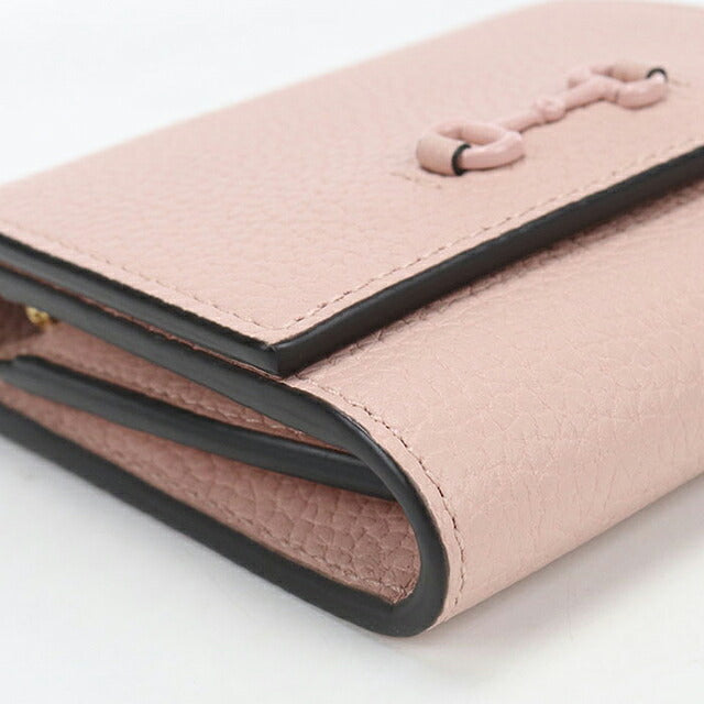 中古 グッチ 二つ折り財布 二折財布 コンパクト レディース ブランド GUCCI ホースビット  レザー 745981 ピンク USDGU119509011