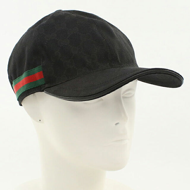 二手 Gucci 帽子 男士品牌 GUCCI GG 帆布棒球帽 200035 KQWBG 1060 黑色帽子 USDGU119557011