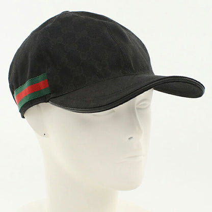 二手 Gucci 帽子 男士品牌 GUCCI GG 帆布棒球帽 200035 KQWBG 1060 黑色帽子 USDGU119557011