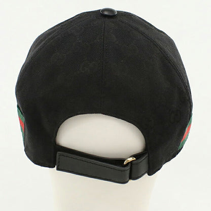 二手 Gucci 帽子 男士品牌 GUCCI GG 帆布棒球帽 200035 KQWBG 1060 黑色帽子 USDGU119557011