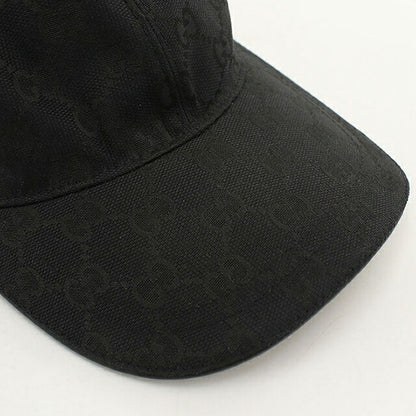 二手 Gucci 帽子 男士品牌 GUCCI GG 帆布棒球帽 200035 KQWBG 1060 黑色帽子 USDGU119557011