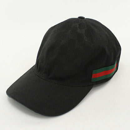 二手 Gucci 帽子 男士品牌 GUCCI GG 帆布棒球帽 200035 KQWBG 1060 黑色帽子 USDGU119557011