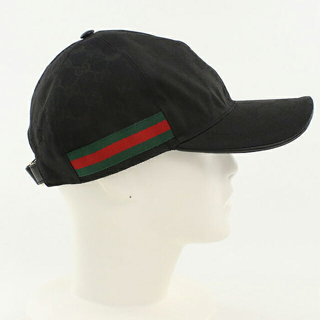 二手 Gucci 帽子 男士品牌 GUCCI GG 帆布棒球帽 200035 KQWBG 1060 黑色帽子 USDGU119557011