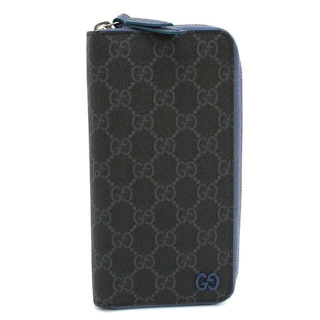 中古 グッチ 長財布ラウンドファスナー メンズ ブランド GUCCI GGスプリーム  822051 ブラック USDGU119599011