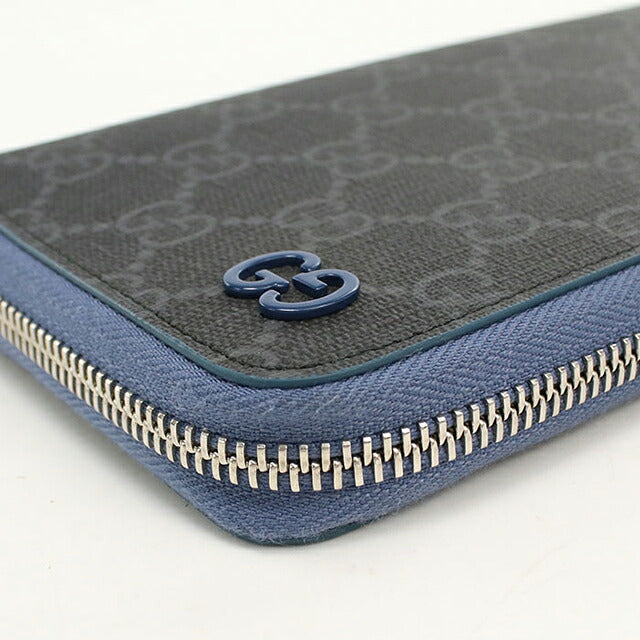 中古 グッチ 長財布ラウンドファスナー メンズ ブランド GUCCI GGスプリーム  822051 ブラック USDGU119599011