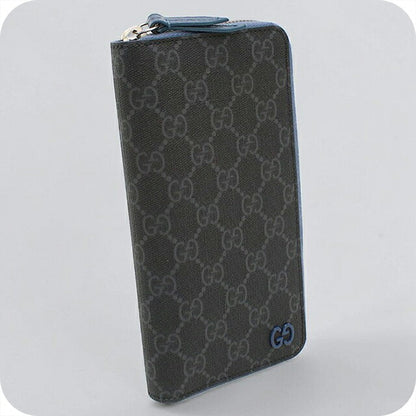 中古 グッチ 長財布ラウンドファスナー メンズ ブランド GUCCI GGスプリーム  822051 ブラック USDGU119599011