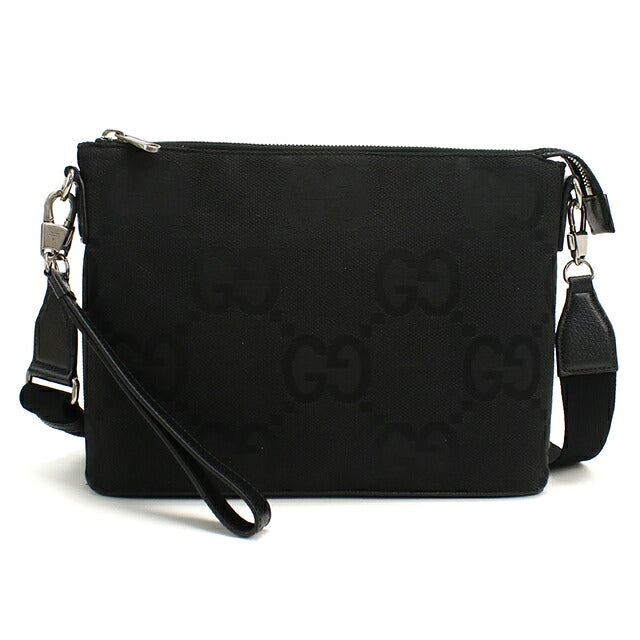 中古 グッチ ショルダーバッグ メンズ ブランド GUCCI ジャンボGG 2WAY クラッチバッグ 739668 ブラック USDGU119635011