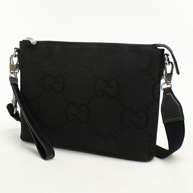 中古 グッチ ショルダーバッグ メンズ ブランド GUCCI ジャンボGG 2WAY クラッチバッグ 739668 ブラック USDGU119635011