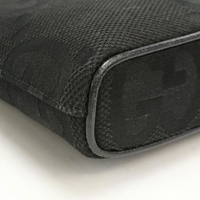 中古 グッチ ショルダーバッグ メンズ ブランド GUCCI ジャンボGG 2WAY クラッチバッグ 739668 ブラック USDGU119635011