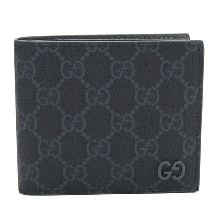 中古 グッチ 二つ折り財布 二折財布 コンパクト メンズ ブランド GUCCI GGスプリーム GG コインウォレット 768244 グレー USDGU119825011