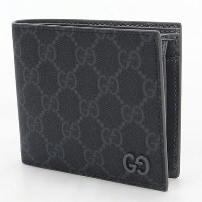 中古 グッチ 二つ折り財布 二折財布 コンパクト メンズ ブランド GUCCI GGスプリーム GG コインウォレット 768244 グレー USDGU119825011
