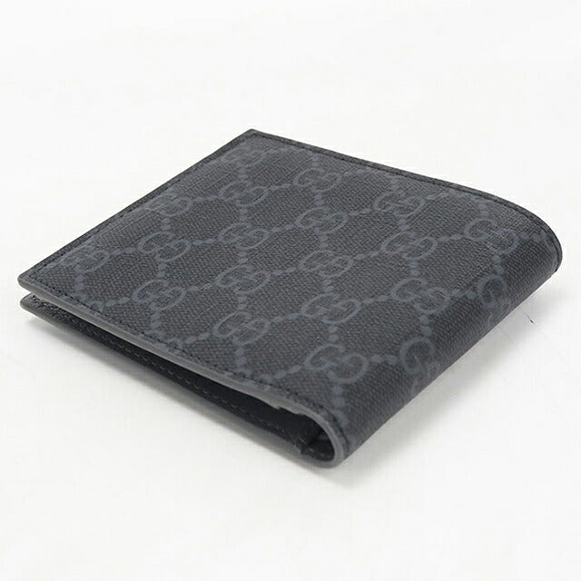 中古 グッチ 二つ折り財布 二折財布 コンパクト メンズ ブランド GUCCI GGスプリーム GG コインウォレット 768244 グレー USDGU119825011