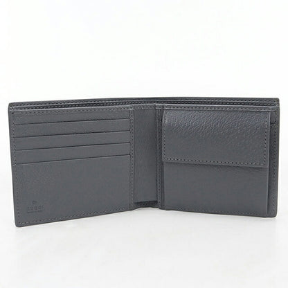 中古 グッチ 二つ折り財布 二折財布 コンパクト メンズ ブランド GUCCI GGスプリーム GG コインウォレット 768244 グレー USDGU119825011