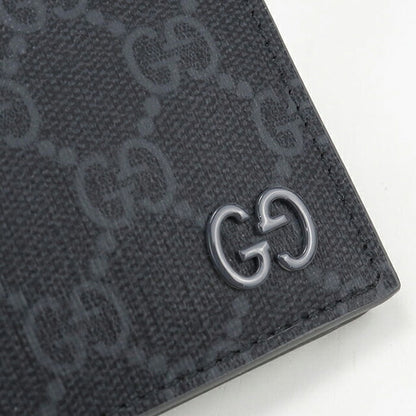 中古 グッチ 二つ折り財布 二折財布 コンパクト メンズ ブランド GUCCI GGスプリーム GG コインウォレット 768244 グレー USDGU119825011