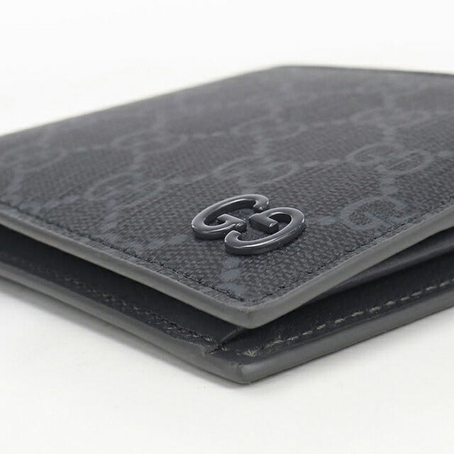中古 グッチ 二つ折り財布 二折財布 コンパクト メンズ ブランド GUCCI GGスプリーム GG コインウォレット 768244 グレー USDGU119825011