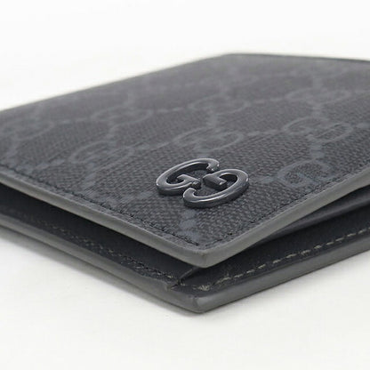 中古 グッチ 二つ折り財布 二折財布 コンパクト メンズ ブランド GUCCI GGスプリーム GG コインウォレット 768244 グレー USDGU119825011