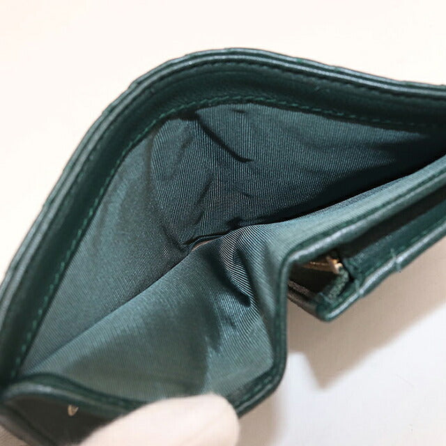 中古 グッチ 二つ折り財布 二折財布 コンパクト レディース ブランド GUCCI ダブルG カードケース ウォレット レザー 466492 グリーン USDGU119828011