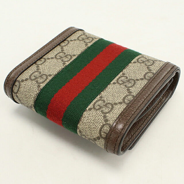 中古 グッチ 二つ折り財布 二折財布 コンパクト レディース ブランド GUCCI オフィディア コンパクトウォレット レザー 598662 ベージュ USDGU119859011