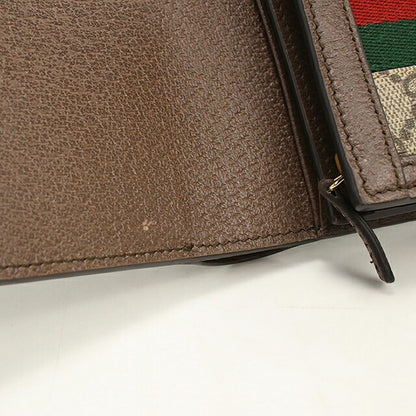 中古 グッチ 二つ折り財布 二折財布 コンパクト レディース ブランド GUCCI オフィディア コンパクトウォレット レザー 598662 ベージュ USDGU119859011