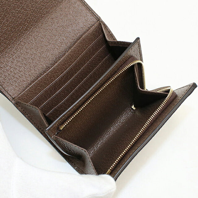 中古 グッチ 二つ折り財布 二折財布 コンパクト レディース ブランド GUCCI オフィディア コンパクトウォレット レザー 598662 ベージュ USDGU119859011