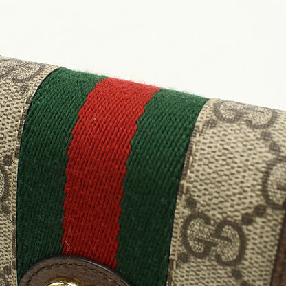 中古 グッチ 二つ折り財布 二折財布 コンパクト レディース ブランド GUCCI オフィディア コンパクトウォレット レザー 598662 ベージュ USDGU119859011