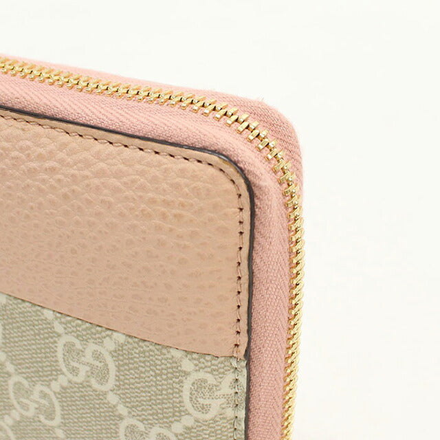 中古 グッチ 長財布ラウンドファスナー レディース ブランド GUCCI ダブルG バイカラー  456117 ピンク USDGU119894011