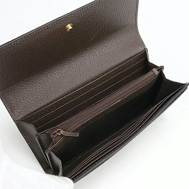 中古 グッチ 長財布二折 レディース ブランド GUCCI オフィディア コンチネンタルウォレット 523153 ベージュ USDGU120087011