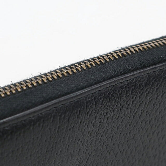 中古 グッチ 長財布ラウンドファスナー レディース ブランド GUCCI GGマーモント  レザー 735845 ブラック USDGU120128011