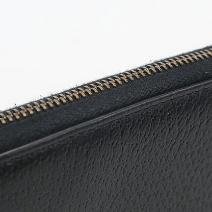 中古 グッチ 長財布ラウンドファスナー レディース ブランド GUCCI GGマーモント  レザー 735845 ブラック USDGU120128011