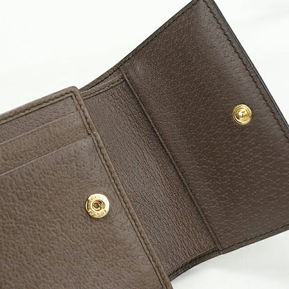 中古 グッチ 三つ折り財布 三折財布 コンパクト レディース ブランド GUCCI オフィディア  523174 ベージュ USDGU120174011