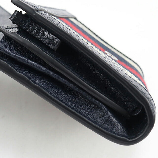中古 グッチ 二つ折り財布 二折財布 コンパクト レディース ブランド GUCCI オフィディア コンパクトウォレット 598662 ネイビー USDGU120392011