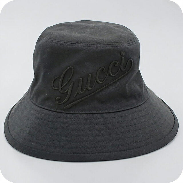 Used Gucci hat unisex brand GUCCI bucket hat 792789 black hat USDGU120521011