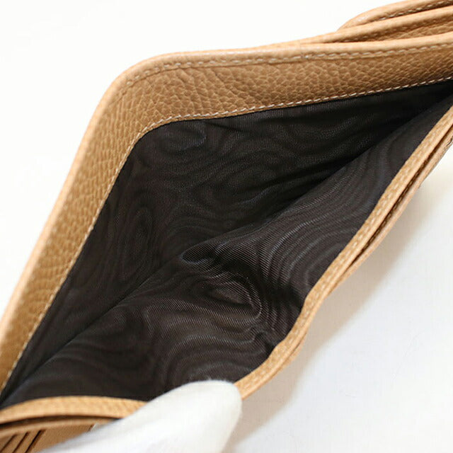 Used Gucci Bifold Wallet Bifold Wallet Compact Ladies Brand GUCCI Interlocking G W Hook Leather 615525 Beige USDGU120534011