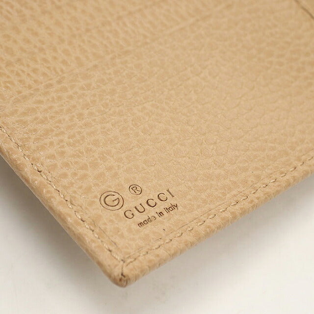 Used Gucci Bifold Wallet Bifold Wallet Compact Ladies Brand GUCCI Interlocking G W Hook Leather 615525 Beige USDGU120534011