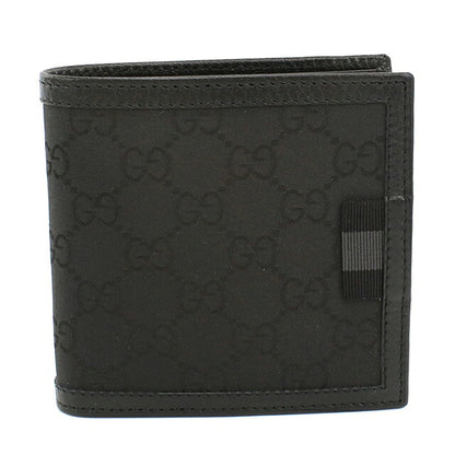中古 グッチ 二つ折り財布 二折財布 コンパクト メンズ ブランド GUCCI GGナイロン  150413 ブラック USDGU120626011