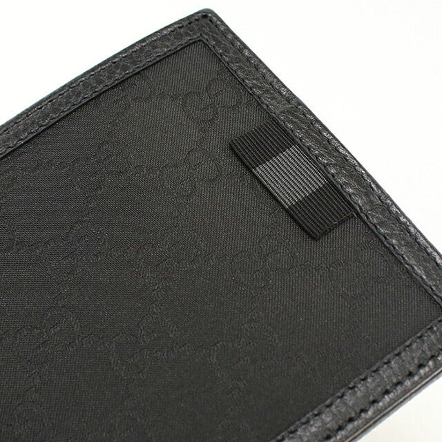 中古 グッチ 二つ折り財布 二折財布 コンパクト メンズ ブランド GUCCI GGナイロン  150413 ブラック USDGU120626011