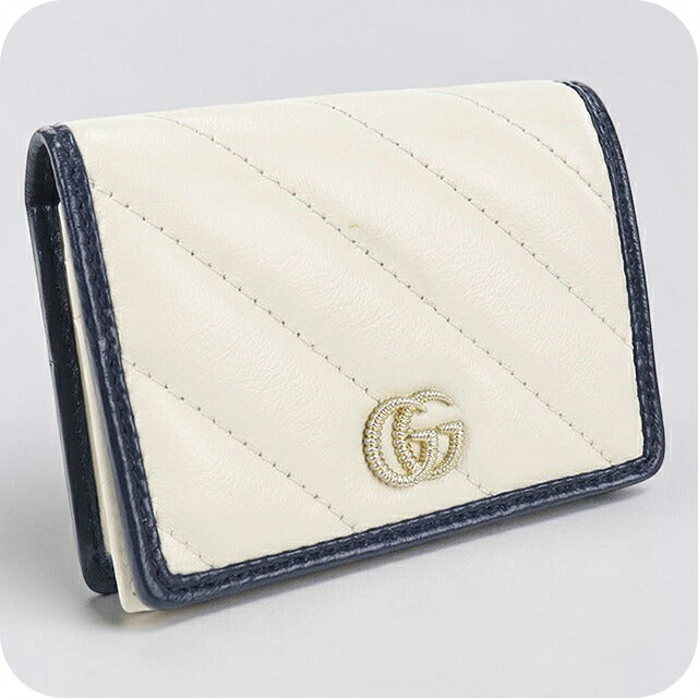 Used Gucci bifold wallet bifold wallet compact ladies brand GUCCI GG Marmont leather 573811 white USDGU120721011