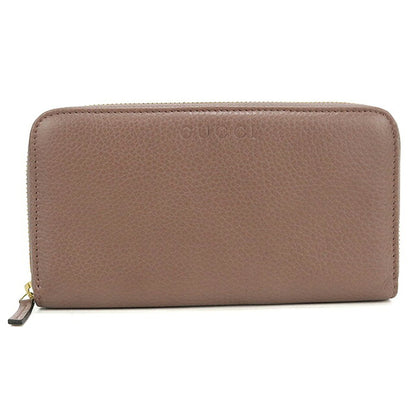 二手 Gucci 长钱包圆形拉链女士品牌 GUCCI 皮革 363423 棕色 USDGU120726011
