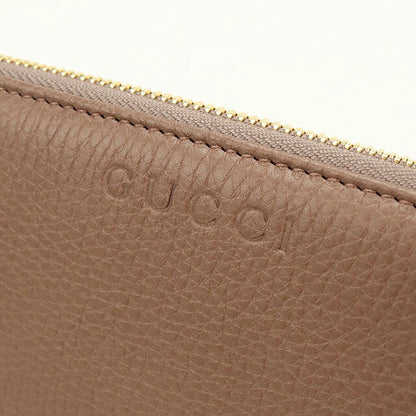 二手 Gucci 长钱包圆形拉链女士品牌 GUCCI 皮革 363423 棕色 USDGU120726011