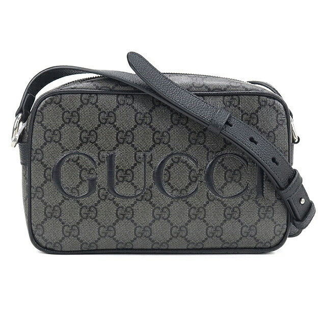 中古 グッチ 斜め掛け ショルダーバッグ メンズ ブランド GUCCI GGスプリーム ミニ  768391 グレー USDGU121080011